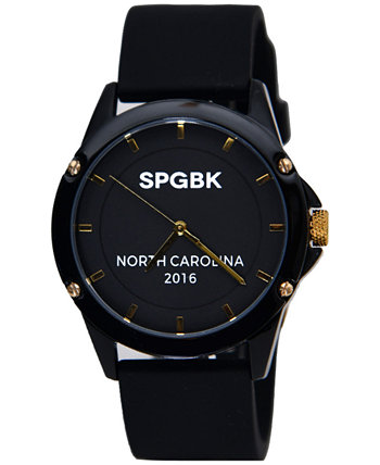 Часы унисекс Cumberland с черным силиконовым ремешком 44 мм SPGBK Watches