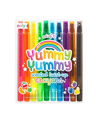 Набор из 10 цветных карандашей Yummy Yummy Scented Twist Up, 10 шт. Ooly