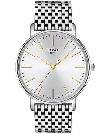 Мужские швейцарские часы Everytime с браслетом из нержавеющей стали 40 мм Tissot