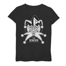 Классическая футболка с графическим рисунком и плакатом для девочек 7–16 лет DC Comics Joker Smiling DC Comics