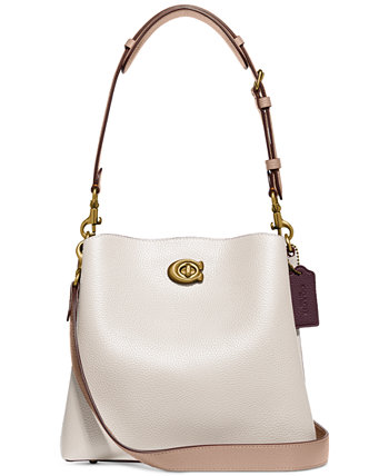 Pebble Leather Willow Bucket Bag with Convertible Straps COACH