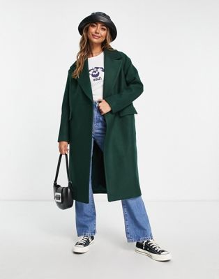 Изумрудно-зеленое официальное пальто-кокон Ever New Ever New