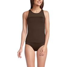 Women's Lands' End Chlorine Resistant Smoothing Control High Neck Tankini Swimsuit Top Lands' End