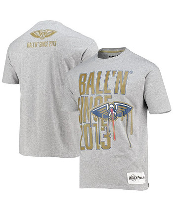 Мужская футболка Heather Grey New Orleans Pelicans с 2013 года BALL'N