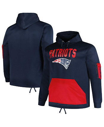 Мужской темно-синий пуловер с капюшоном New England Patriots Big and Tall Fanatics