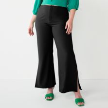 Женские широкие брюки INTEMPO с разрезами и высокой талией INTEMPO