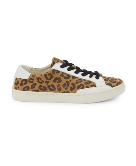 Ibiza Leopard Suede &amp; Кожаные кроссовки Soludos