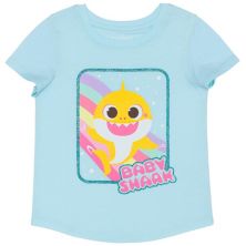 Toddler Girl Jumping Beans® Baby Shark Short Sleeve Sparkle Graphic Tee Jumping Beans