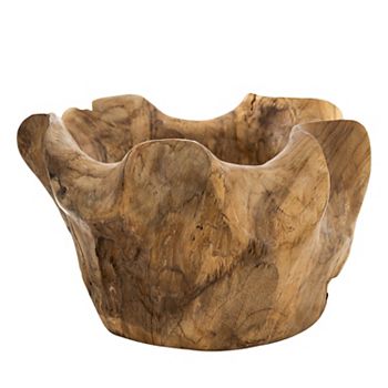 A&B Home Teak Decorative Bowl Table Decor A&B Home