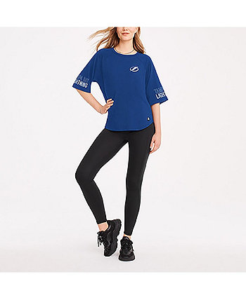 Синяя женская футболка оверсайз Tampa Bay Lightning Diana Tri-Blend DKNY