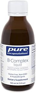 Pure Encapsulations B-Complex Liquid - Liquid Vitamin B Complex - for Nerve & Energy Metabolism* - Gluten Free & Vegetarian - 4.73 oz (140 mL) Pure Encapsulations