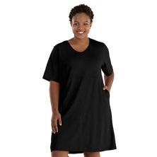Plus Size Junoactive Softwik® Short Sleeve Knee-length Shift Dress JunoActive