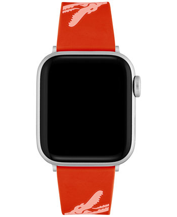 Crocodile Print Red Silicone Strap for Apple Watch® 38mm/40mm Lacoste