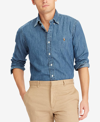 Мужская джинсовая рубашка классического кроя Ralph Lauren