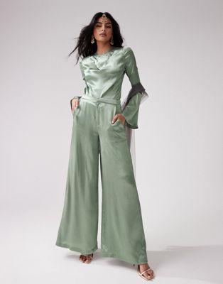 Зеленые брюки Kanya London Sharara — часть комплекта. Kanya London