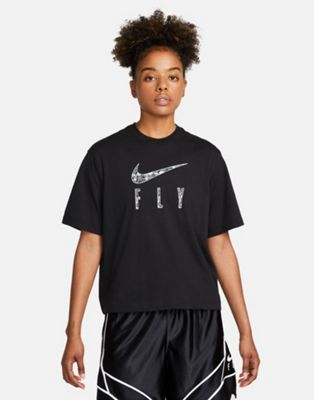 Черная футболка свободного кроя Nike Basketball Dri-Fit Swoosh Fly Nike