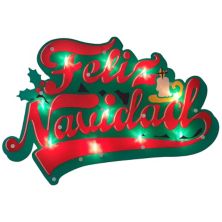 18&#34; Освещенный силуэт рождественского окна 'Feliz Navidad' Christmas Central