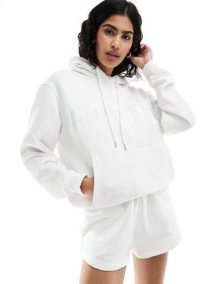 Six Stories Bride embroidered hoodie in white - part of a set Six Stories