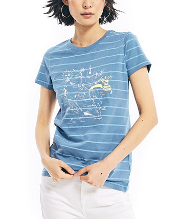 Женская футболка с изображением карты Nautica