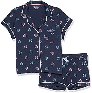 Tommy Hilfiger Women's Girlfriend Top and Bottom Short Sleep Set Tommy Hilfiger