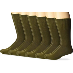 Мужские носки Jefferies в стиле милитари, всесезонные носки в рубчик с круглым вырезом, 6 пар в упаковке Jefferies Socks