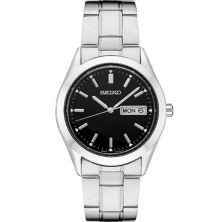 Мужские часы Seiko Essential из нержавеющей стали с черным циферблатом - SUR361 Seiko