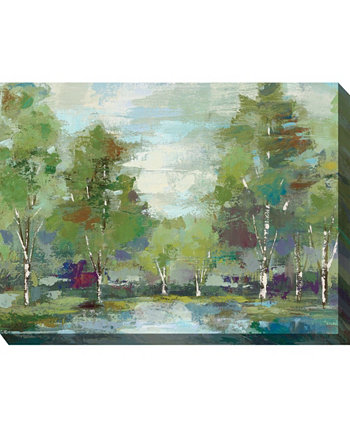 Искусство «Зеленая Земля» для дома и на открытом воздухе - многоцветное, 40 "x 30" West of the Wind
