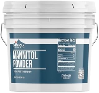 Earthborn Elements Mannitol Powder 1 Gallon, Natural Sweetener, Drinks & Baking Earthborn Elements