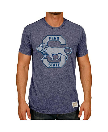 Мужская темно-синяя футболка с рисунком Penn State Nittany Lions Vintage-Like S Tri-Blend Original Retro Brand