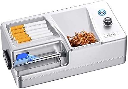 Electric Cigarette Injector Machine Rechargeable Cigarette Rolling Maker Infrared Sensing Portable Tobacco Injector Household Automatic Rolling Machine 8mm Tube (Black) Malisseladi