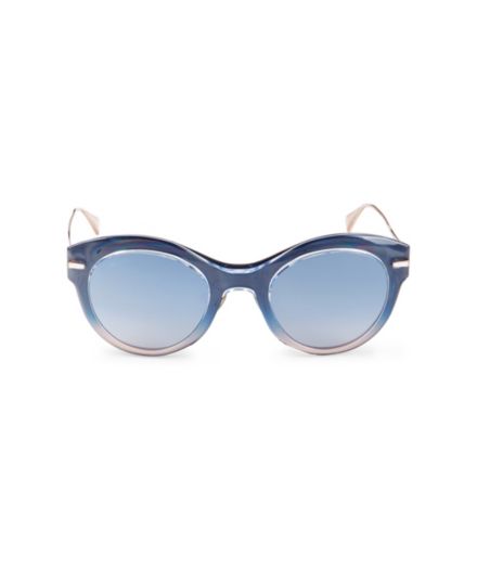 Маслянистые круглые солнцезащитные очки 51MM Omega
