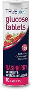 TRUEplus® Glucose Tablets, Raspberry Flavor - 10ct Tube (1) TRUEplus