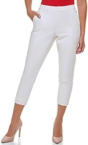 Tommy Hilfiger Women's Dress Pants – Straight-legged Trousers With Elastic Waist Tommy Hilfiger