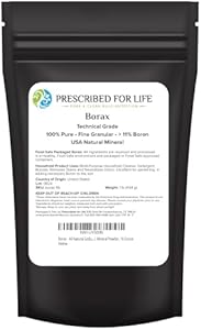 Prescribed for Life Borax Powder | Household Laundry Booster, Slime Activator & Multipurpose Cleaning Powder | All Natural Sodium Borate Powder, 1 lb Prescribed For Life