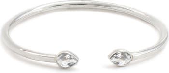 Браслет-манжета Jewelry Classique с белым топазом Anzie