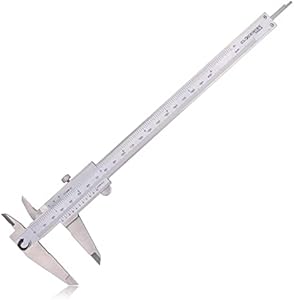 Vernier Caliper, DVLR-0605 0-6 Inch/150 mm, Inch (Fraction)/Metric, Stainless Steel Clockwise Tools