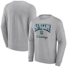 Мужской пуловер Fanatics с логотипом Heather Grey Seattle Kraken Special Edition 2.0 Fanatics
