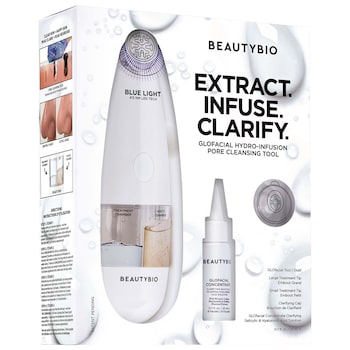 GLOfacial Hydro-Infusion Pore Cleansing + Blue LED Clarifying Tool BeautyBio