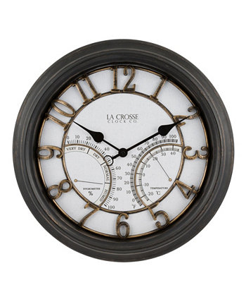 Часы La Crosse 19,7 "Настенные часы для внутреннего и наружного двора 19,7 дюйма La Crosse Technology