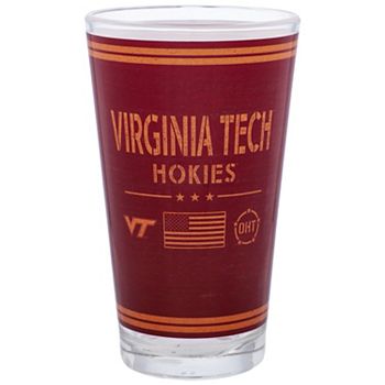 Стеклянная пивная кружка Virginia Tech Hokies, 500 мл, с принтом и двойным дизайном Indigo Falls