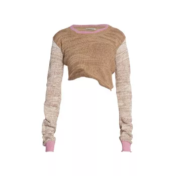Kenola Colorblocked Cropped Sweater Acne Studios