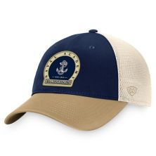 Men's Top of the World Navy Navy Midshipmen Refined Trucker Adjustable Hat Top of the World