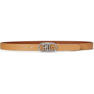 Oval-logo Reversible Leather Skinny Belt LAUREN Ralph Lauren