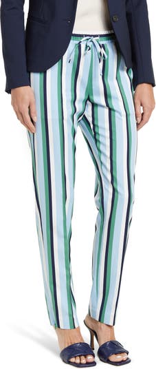 Stripe Print Trousers Argent
