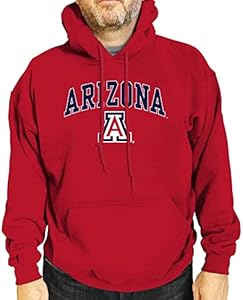 Campus Colors Long Sleeves NCAA Adult Arch & Logo Gameday Unisex Hooded Sweatshirt Campus Colors