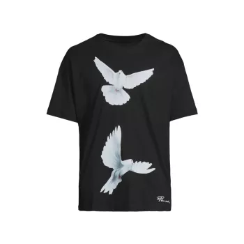 Хлопковая футболка Freedom Doves 3.Paradis