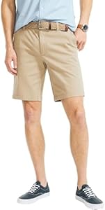 Nautica Men's Cotton Twill Flat Front Chino Short Nautica