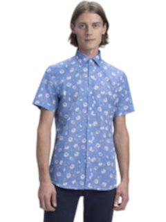 Рубашка с коротким рукавом с цветочным принтом Orson BUGATCHI
