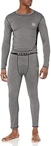 Men’s Thermal Underwear Set, Compression Base Layer Sports Long Johns Fleece Lined Winter Gear Running Skiing MeetHoo