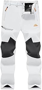 MAGCOMSEN Men's Winter Pants Fleece Lined Ski Snow Pants Water Resistant 4 Zip Pockets Outdoor Pants MAGCOMSEN